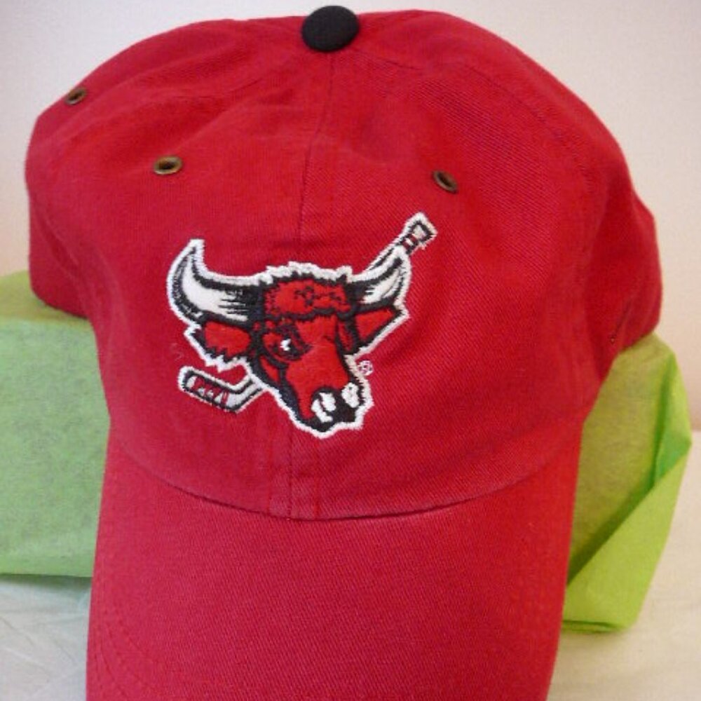 Authentic Zephyr ZHat 1993 Red Bull Hockey Stick UNOmaha Hat Adjustable